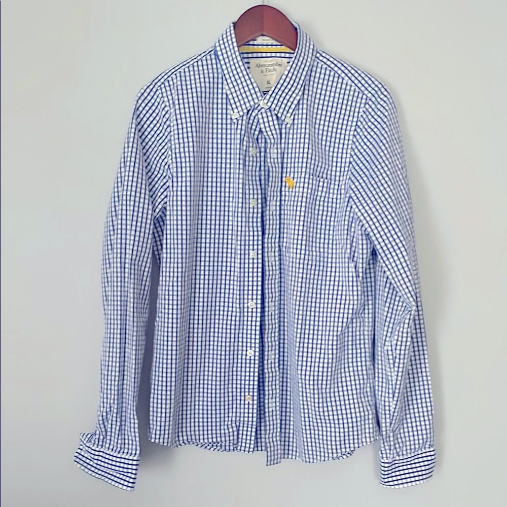 Abercrombie & Fitch Blue Checkered Men's Shirt